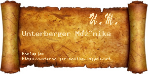 Unterberger Mónika névjegykártya